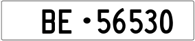 Trailer License Plate